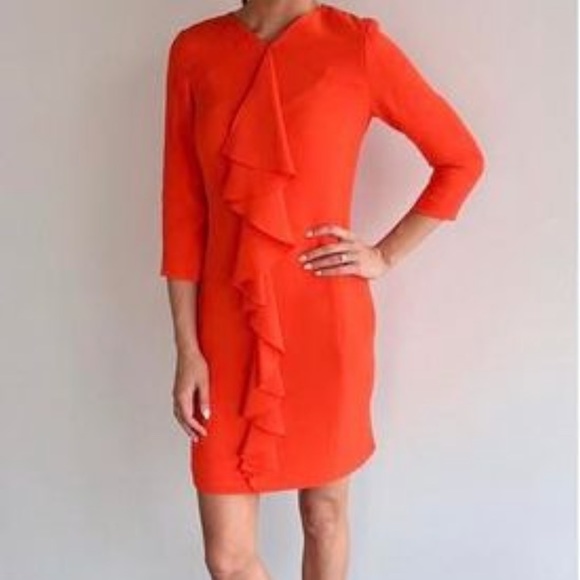 Tom and Linda Platt double face georgette dress with sleeves - US6 - Picture 3 of 13